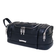 imported NEW Chrome Hearts Crocore Cosmetic Bag Litchi Leather Womens Bag Large Capacity Portable Co