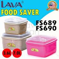 LAVA Food Container Saver 3.6L FS689 & 7.0L FS690 with Air Hole Lid/Bekas Makanan LAVA 3.6L FS689 & 