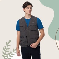 【Wildland 荒野】日系多口袋工裝背心 中性 W1712-117 礦石岩