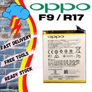 OPPO BATERI F9 (F9PRO)/R17 BLP681 3500mAh ORIGINAL READY STOCK FAST DELIVERY 