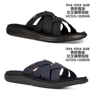 TEVA VOYA SLIDE Men's Wide Cross Webbing Slippers 1099272 BLK NAVY Rain Boots Water Shoes Black Blue