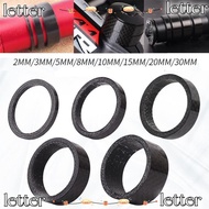 LETTER Bicycle Fork Spacers, Black Aluminium&amp;Carbon Fiber Headset Fork Spacers, High Quality Bicycle Accessories MTB Road Bike