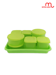 Mitra Loka Toples Nampan Set 9 In 1 Lodor Bulat Sealware Segi