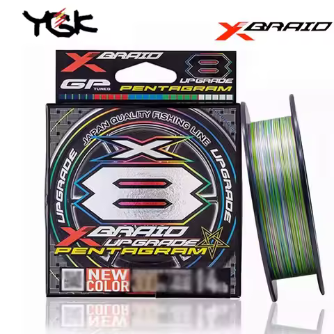 Original YGK X-BRAID UPGRADE PENTAGRAM Fishing Line New Color Multifilament X8 PE Line Made in Japan