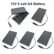 5pcs 12V 8 solt AA Battery 1.5v 8x1.5V Holder Case Box 8AA with On/Off Switch Battery Holder DC 5.5x