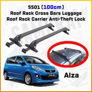 🗄️ For Perodua Alza Portable Car Roof Rack Cargo Roof Carrier Luggage Anti Theft Cross Bicycle Roof 