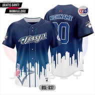 MEN'S BASEBALL JERSEYWanita/ TORONTO BLUE JAYS BASEBALL SHIRT FULL PRINTING AND SUBLIME FREE ADD NAM