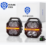 FUTURE EYES Z4 Motorcycle LED Spotlight Electric Vehicle Integrated Four Bead Strong Light Super Bri