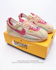 Union LA x Nike Cortez Low"Grey" Vintage style Men's and Women's jogging shoes