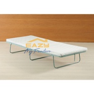 Foldable Bed with Foam Mattress, Folding bed metal bed frame [Ready Stock]