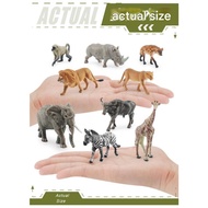 9 pcs small animal education toys lion