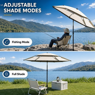 Big Fishing Umbrella 360° Adjustable Payung Mancing Besar UV Rainproof Camping Beach