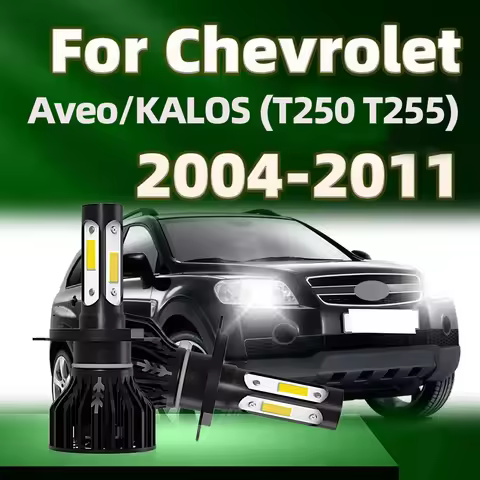 Headlight 30000LM 4 Side Chip LED H4 6000K Car Light For Chevrolet Aveo KALOS T250 T255 2004 2005 20