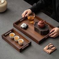 Brown Wooden Tea Tray with Handle | Japanese Rice Tray | Large Size Wooden Tray | High Quality Ebony