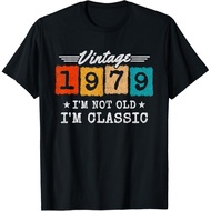 Men's cotton T-shirt Born 1979 Birthday - I'm Not Old I'm Classic Vintage 1979 T-Shirt