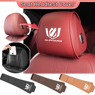 Toyota Alphard Car Headrest Cover Auto Seat Head Premium Leather Dirt-proof Protect Headrest Car Acc