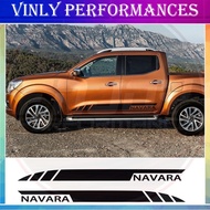 2PCS Car Door Side Stickers For Nissan NAVARA D40 NP300 N22 D22 D23 Auto Accessories DIY Stripes Dec
