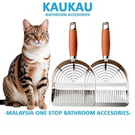 KAUKAU Sudu Pasir Stainless Steel Cat Litter Scoop Large Metal Shovel with Fine Holes for Tofu & Mix
