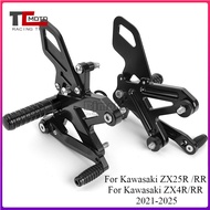For Kawasaki Ninja ZX-4R ZX-25R ZX-4RR 2021-2025 Adjustable Rear Set Rearsets Footrest Motorcycle ZX