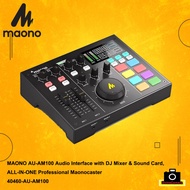 MAONO AU-AM100 Audio Interface with DJ Mixer & Sound Card, ALL-IN-ONE Professional Maono caster