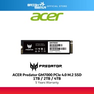 ACER Predator GM7000 PCie 4.0 M.2 SSD with Heatsink 7400MB/s (512GB/1TB/2TB/4TB)