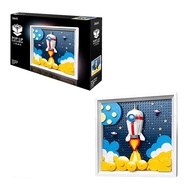 Rocket Mural Building Block ปริศนาเด็กประกอบของเล่น