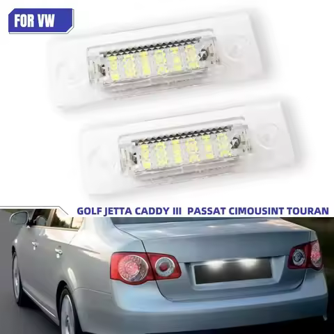 LED License Plate Light 12V for Volkswagen Touran Golf Caddy Jetta MK5 T5 Passat Cimousint Skoda Sup