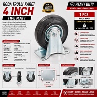 4-inch rubber trolley wheels - 4-inch dead display case wheels - rubber cart wheels