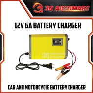 12V 6A Car Battery Charger Full Smart For Car / Motorcycle (Pengecas Bateri Kereta Motor) Universal 