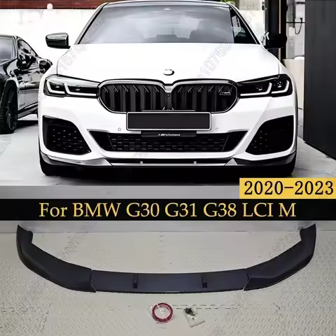 3PCS Front Bumper Lip Spoiler For Bmw 5 Series G30 G31 G38 LCI M 520i 520d 530i 530d M550i 2020-2023