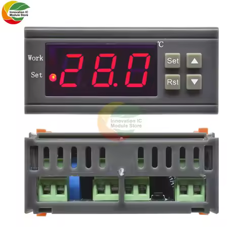 WH7016C DC 12V 24V AC 90V-250V 10A Temperature Controller LCD Digital Thermomter Thermostat Meter Py