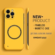 Ultra Thin Hard PC Magnetic Frameless Phone Case For Magsafe For iPhone 17 Pro Max 16 Plus 16 Pro Ma