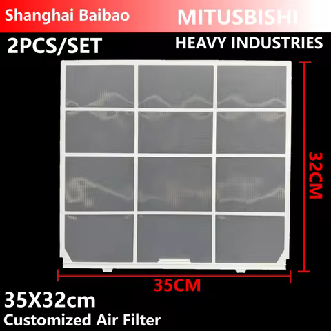 2PCS/SET For Mitsubishi 35X32cm HEAVY INDUSTRIES/Daiya Customized Air Conditioner Filter Spilt Type 