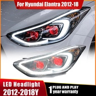 For Hyundai Elantra LED Headlight 2012-18 Headlamps Elantra Front Lamp Drl Led Projector Auto Access