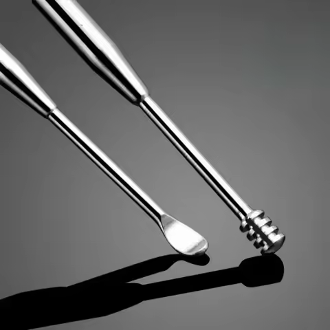 Double Head Ear Wax Removal Ear Cleaner Double End Earwax Remover 360° Cleaning EarPick Stainless St