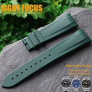 22mm Curved End FKM Rubber Watch Band for Tudor Black Bay StrapPelagos WatchbandBlack Bay GMTBlack B