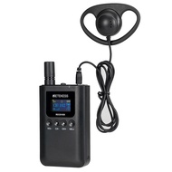 Retekess ระบบคู่มือนำเที่ยว TT125ระบบไมโครโฟนสายคล้องคอแบบพกพาเครื่องรับสัญญาณไร้สายพร้อมกันสำหรับกา