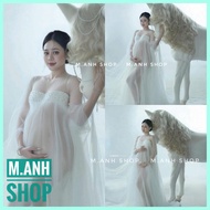 Chiffon Gown for Beautiful Maternity Concept Photography