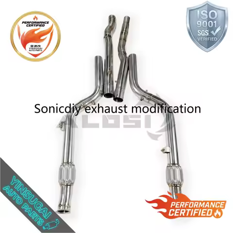 Equal Length Stainless Steel Downpipe Exhaust for Mercedes Benz C43 GLC43 AMG X253 M276 3.0T 2020-20