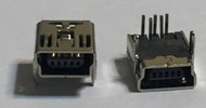 【IF】Mini USB 5pin 90度 DIP 母 connector 接頭 插頭 連接器 B type
