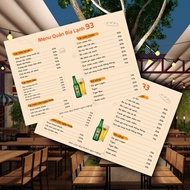 Model 4 - Restaurant Menu, Coffee Shop Menu Simple Design, Sharp High Quality Color Printing Sizes F