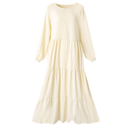 GDTIMA Yara Long Dress Korean Style Dress  Gamis Lengan Balon Busui Bumil Polos