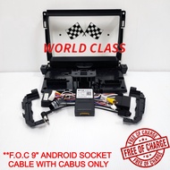 FORD RANGER T7 2016-2019 (LOW SPEC) 9" ANDROID CASING WITH CANBUS ANTENNA SOCKET (FREE PLUG AND PLAY CABLE)