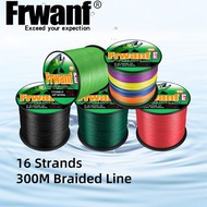 Frwanf 16 Strands 300M PE Line Braided Fishing Line X16 Braids Dark Color Fishing Accessories Tackle
