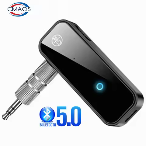 Bluetooth 5.0 Transmitter Receiver 2 in1 Jack Wireless Adapter 3.5mm Audio AUX Adapter For Car Audio
