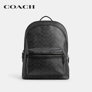 COACH กระเป๋าเป้/กระเป๋าสะพายหลังรุ่น Charter Backpack In Signature Canvas CP159 CHR สีเทา