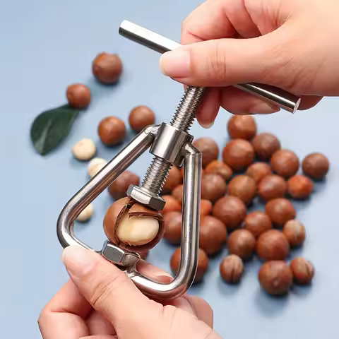 1pcs Nut Opener Clip Stainless Steel Nut Clip New Year Christmas Home Family Party Adjustable Macada