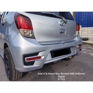 B1703 PERODUA AXIA 2014 & ABOVE REAR BUMPER FIBREGLASS BODYKIT WITH REFLECTOR ( AGYA )