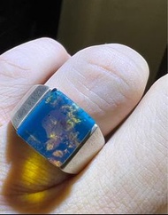 「琥珀之王」自己 DIY S925 銀  Dominican of Blue Amber / 多明尼加藍琥珀 (Hand made) - 高藍界指