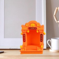 [Kesoto1] Mini Buddhist Buddha Altar Shrine Orange with Light Shrine Altar Sculpture